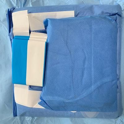 Angiography Drape Pack Sterile Operation Kit with Ce &amp; ISO