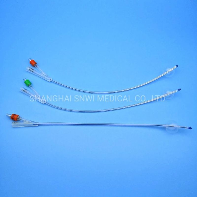 Medical 2/3 Way Urinary Catheter Hydrophilic Coating Catheters Pediatric or Adult Sizes Fr6 to Fr26 Sterile Urine Nelaton Silicone Coated Latex Foley Catheter