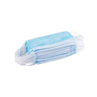 in Stock FDA CE Approved Anti Dust Pm2.5 Virus Respirator 3 Layers Disposable Non Woven Fabric Blue Earloop Surgical Face Mask