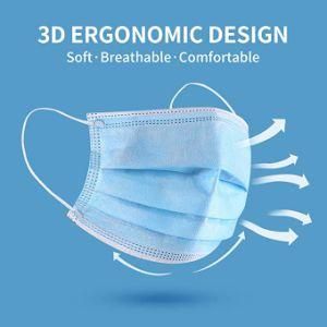 High Quality Medical Comfortable Non-Woven 3-Ply Adult Protective Earloop Face Mask