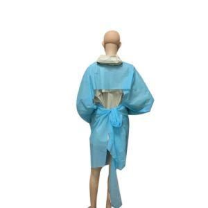 PP with PE Film Coated Gown Waterproof Hospital Isolation Gown