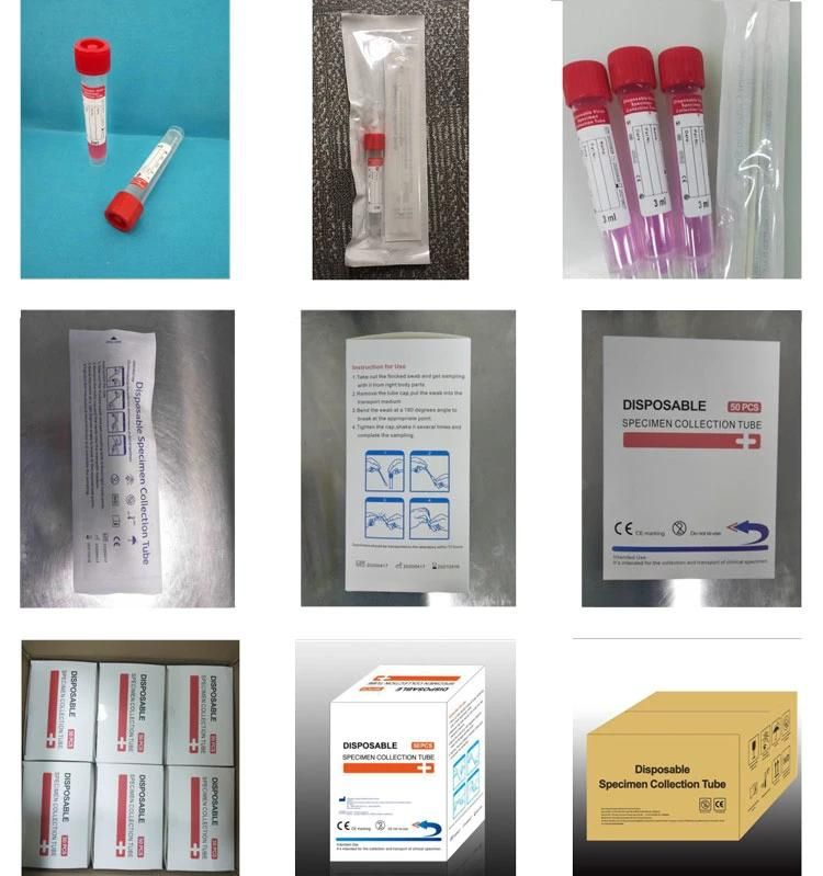 My-L011e Medical Consumables Nasal Saliva Swab Specimen Collect Kit Disposable Sample Collection Tube