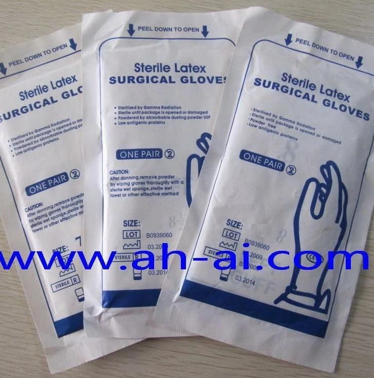 Disposable Latex (Natural Rubber) Surgical Gloves with Powder
