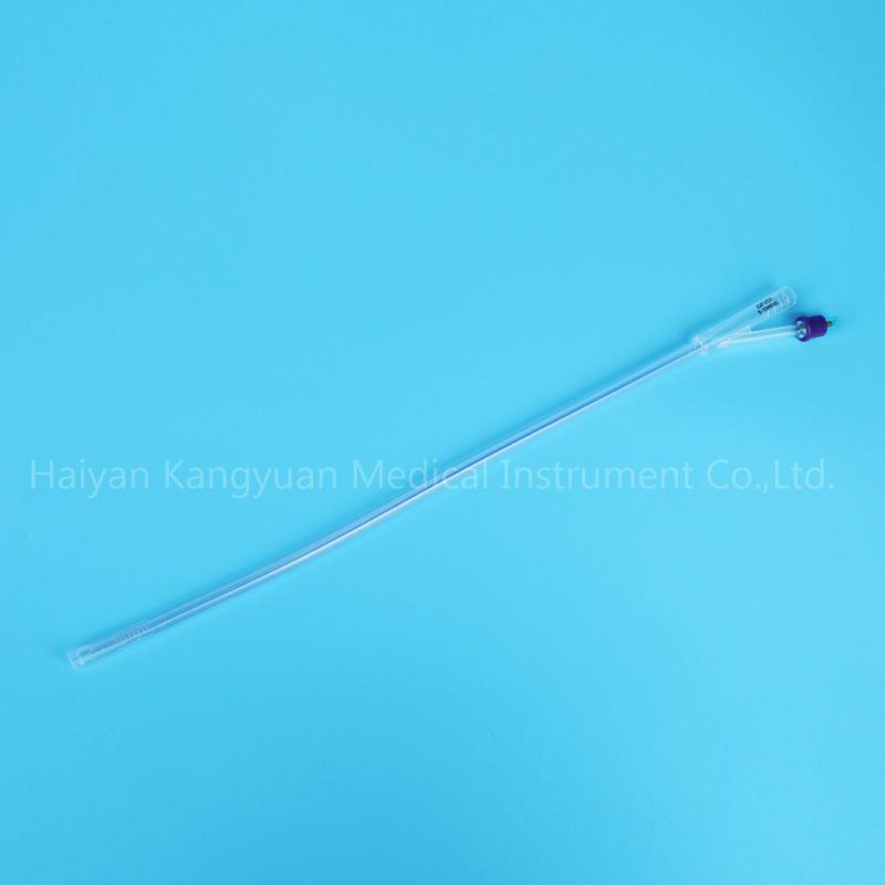 Transparent 2 Way Silicone Foley Catheter with Unibal Integral Balloon Technology Integrated Flat Balloon Open Tipped Suprapubic Use Catheter