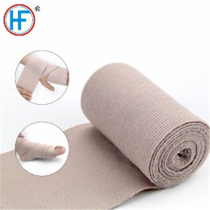 Mdr CE Approved Polyester Rubber Packaged in Carton Skin Color High Elastic Compressed Bandage