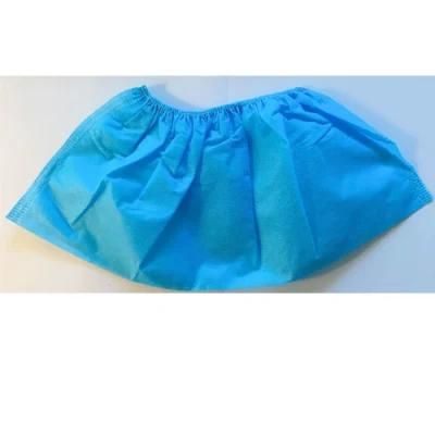 Blue White Disposable PP Non Woven Non Skid Shoe Cover