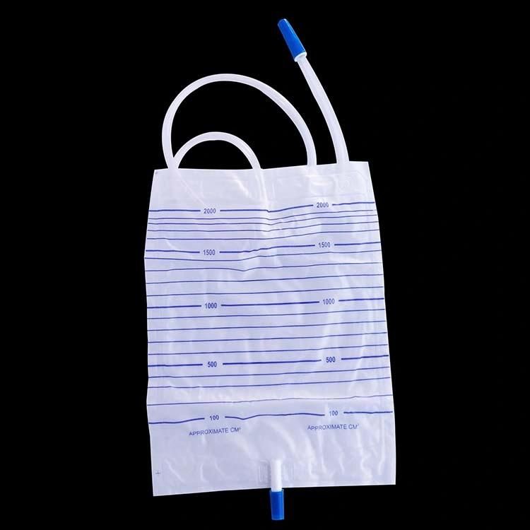 Economy Disposable Urine Collection Bag Urinary Drainage Bag with T Valve