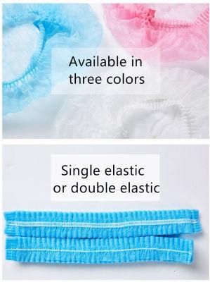 Medical Bouffant Head Cap Non Woven Disposable Surgical Mop Clip Head Caps