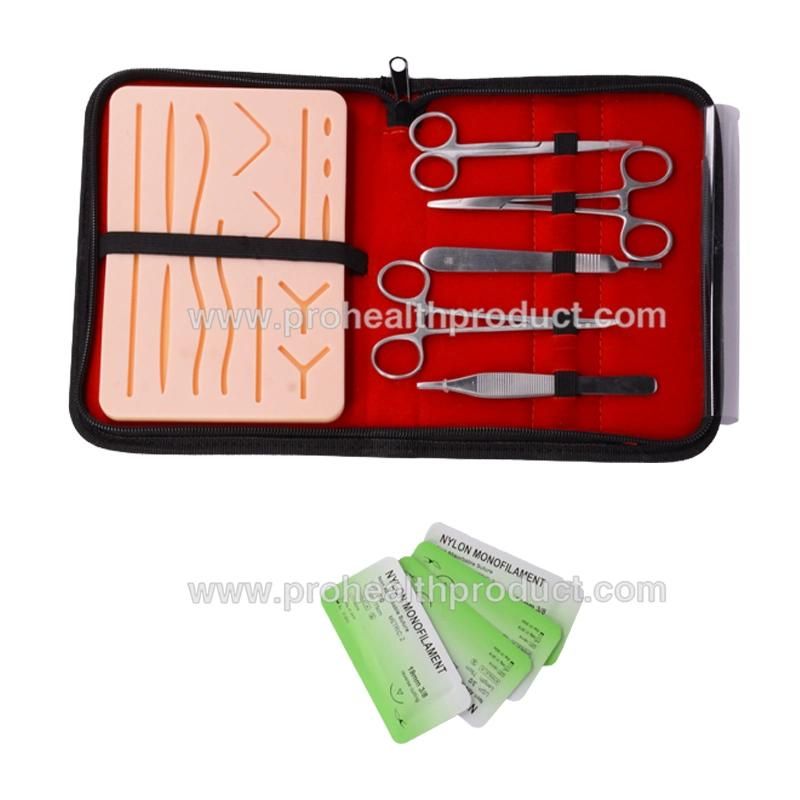 Medical Student Training Suture Pad with Surgical Tool Suture Practice Kit