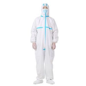 Laboratory Non-Woven Protective Suit Safety Clothing Workshop Coverall