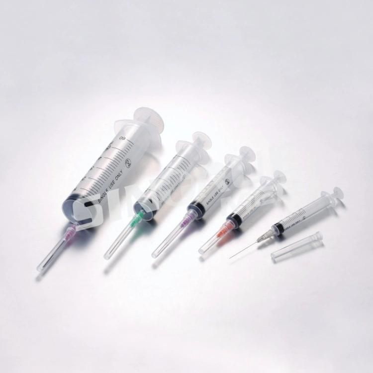 Plastic Disposable Syringe with Needle