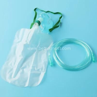Disposable High Quality Medical Dehp Free PVC Oxygen Non Rebreathing Mask Size L