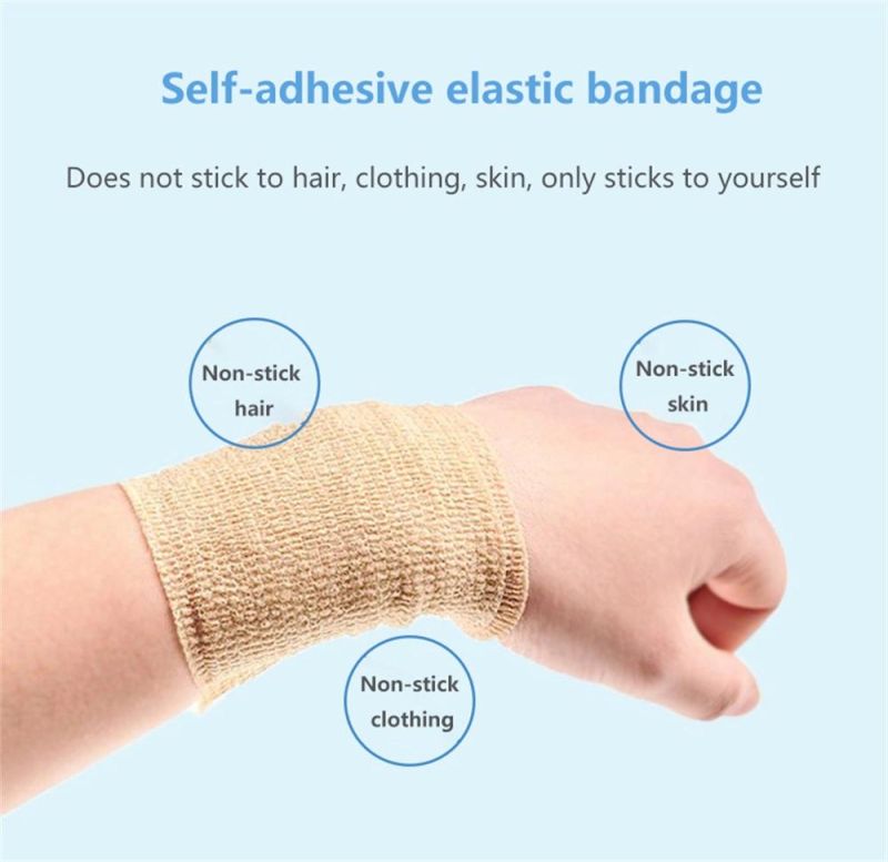 Self Adhesive Bandage Finger Tape Rolls Non-Woven Ventilate Flexible Wrap