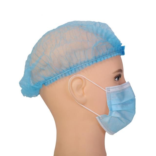Best Selling OEM Medical Non-Woven Disposable Single/Double Elastic Mob Cap/Clip Cap Hair Net