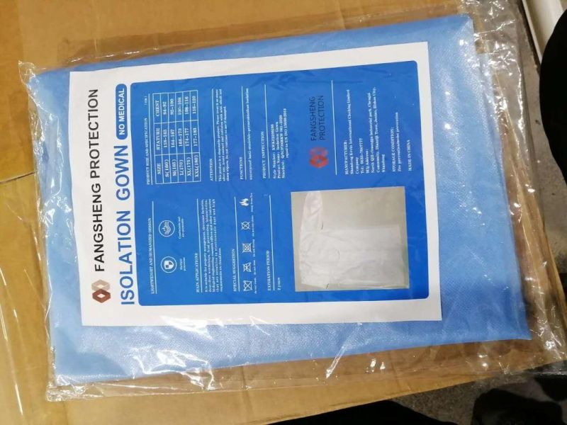 Disposalbe Isolation Gown (SS Non-woven PE coated, 40GSM) (NON MEDICAL)