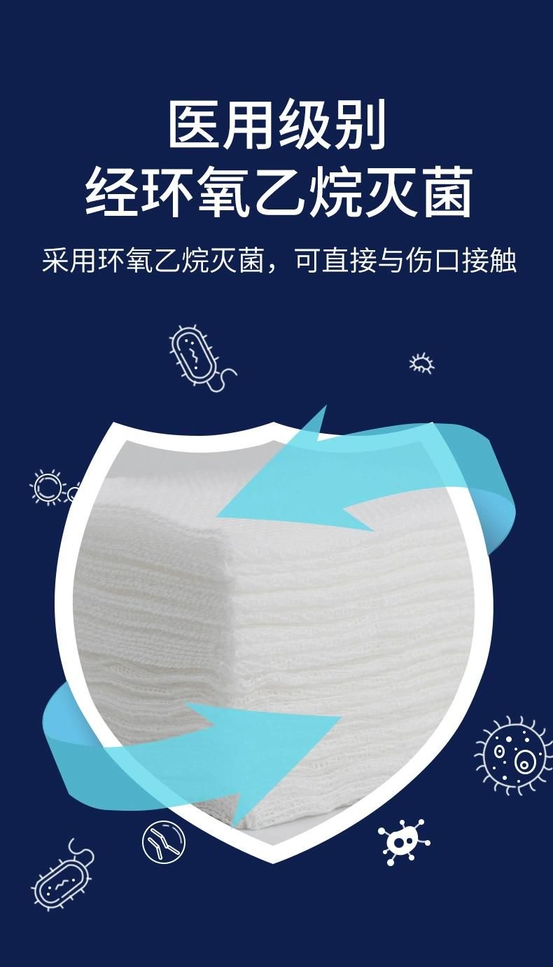 Medical Gauze Block Sterile Absorbent Cotton Sand Surgical Medical Supplies Wound Dressing Disinfection and Sterilization Cloth Dressing Sheet