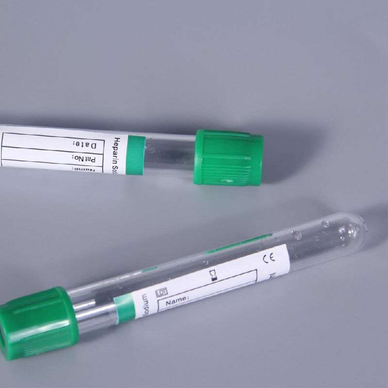 5ml Plastic Disposable Medical Vacuum Blood Collection Tube for Routine Biochemical and Emergency Plasma Tests Heparin Tube