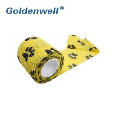 Custom Printed Non Woven Wrap Medical Cohesive Animal Wound Elastic Self Adhesive Bandage