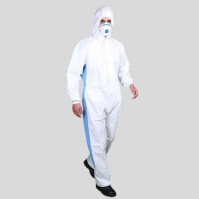 Microporous Coverall with Full Back SMS Blue