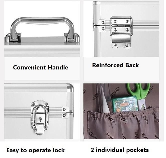 High Quality Silver Color Aluminum Lockable First Aid Box