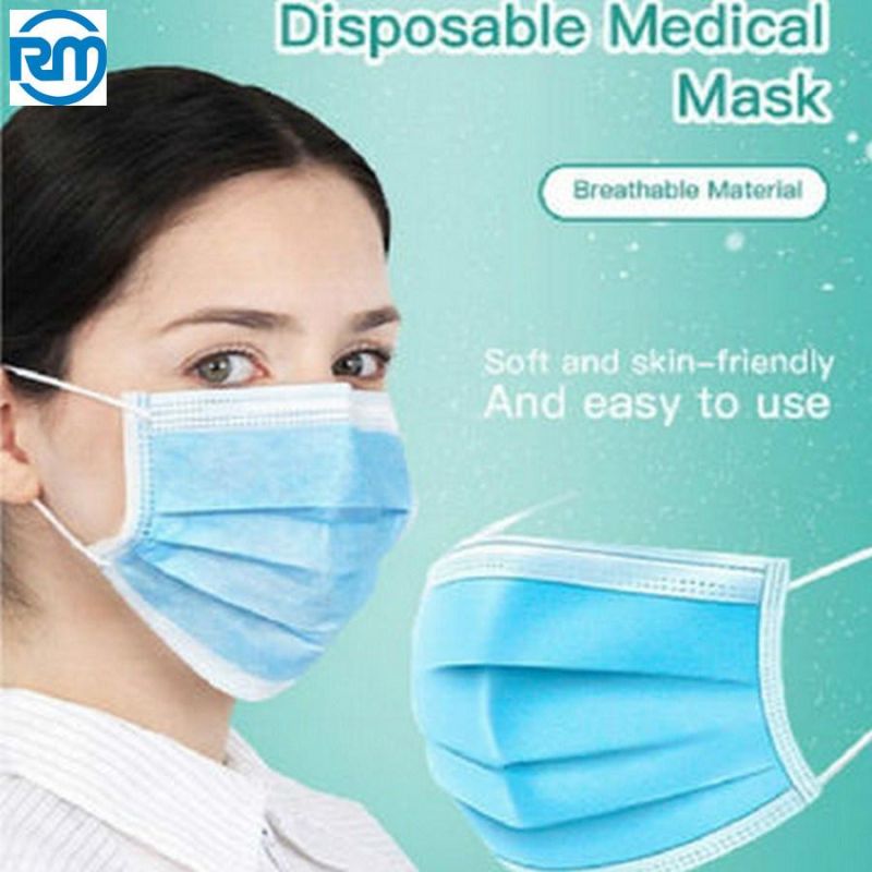 Medizinische Masken Earloop Non-Woven 3ply Disposable   Face Mask for  Workers Comfortable Triple Sultability