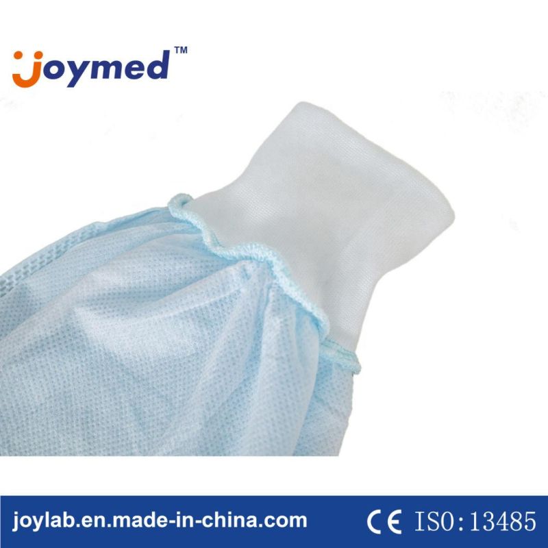 Seamless Sewing Advanced Safety Sterile Medical Disposable Isolation Gown with Double Protection on Chest Arms