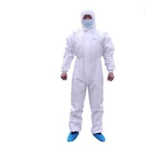 in Stock, Coverall/Clothing Disposable with Hood of Chinese Raw Material