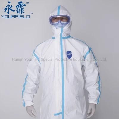 65GSM/72GSM Disposable Protective Coverall with Hood
