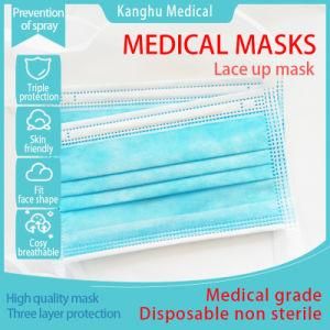 Three Layer Mask/Mask/Wholesale Mask/Disposable Medical Lace up Mask/Type Iir