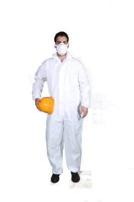 PPE Uniform Disposable Microporous Overall Type 5/6 Coverall with Hood