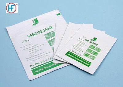 Mdr CE Approved Hengfeng Tg Paraffin Anti-Allergy Vaseline Gauze No Sticking to The Wound
