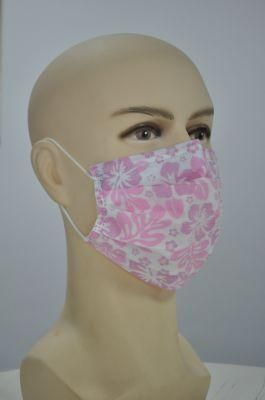 Printed Elastic Disposable Face Mask with Ear Loop
