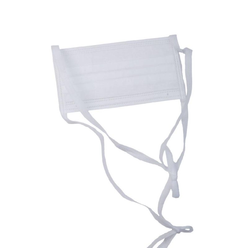 for Hospital Tie-on Style En14683 Type Iir CE Certification Disposable 3 Ply Surgical Non-Woven Medical Face Mask