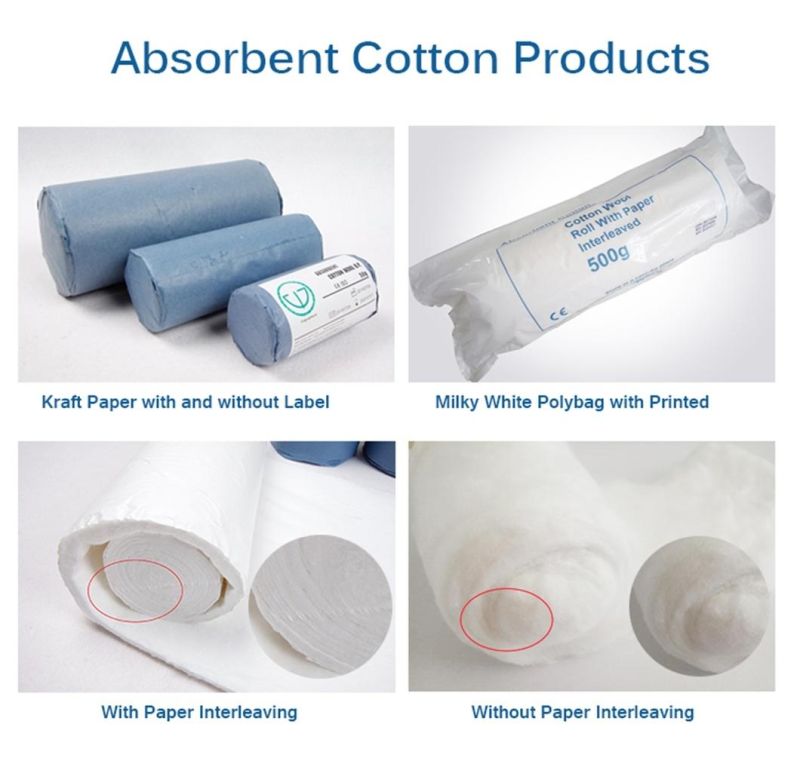 Wound Care Surgical Absorbent Zig-Zag Cotton Wool Bp Standard with ISO Certificates