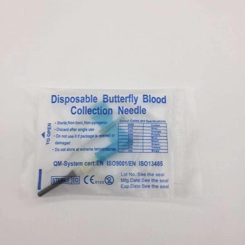 Disposable 20g 21g 22g 23G Safety Butterfly Blood Collection Needle
