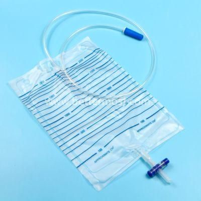 Disposable High Quality Medical PVC Urine Drainage Bag with Valve ISO13485 CE