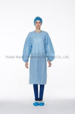 Surgeon Gown Medical Dentist Protective Isolation Gown with Knit Cuff Breathable Gown