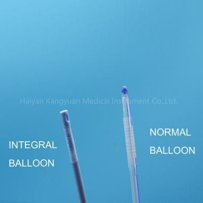 2 Way Blue Integrated Flat Balloon Silicone Urinary Catheter with Unibal Integral Balloon Technology Open Tipped Suprapubic Use
