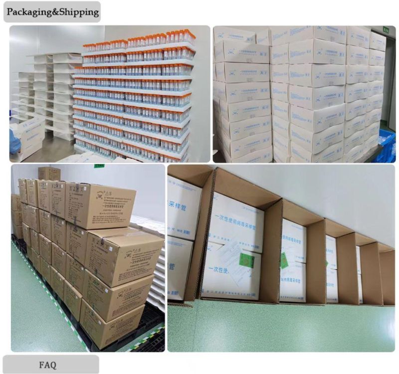 Medical Supply Test Kit Disposable Sampling Sterile Flocked Nasal Swab Virus Collection Swab