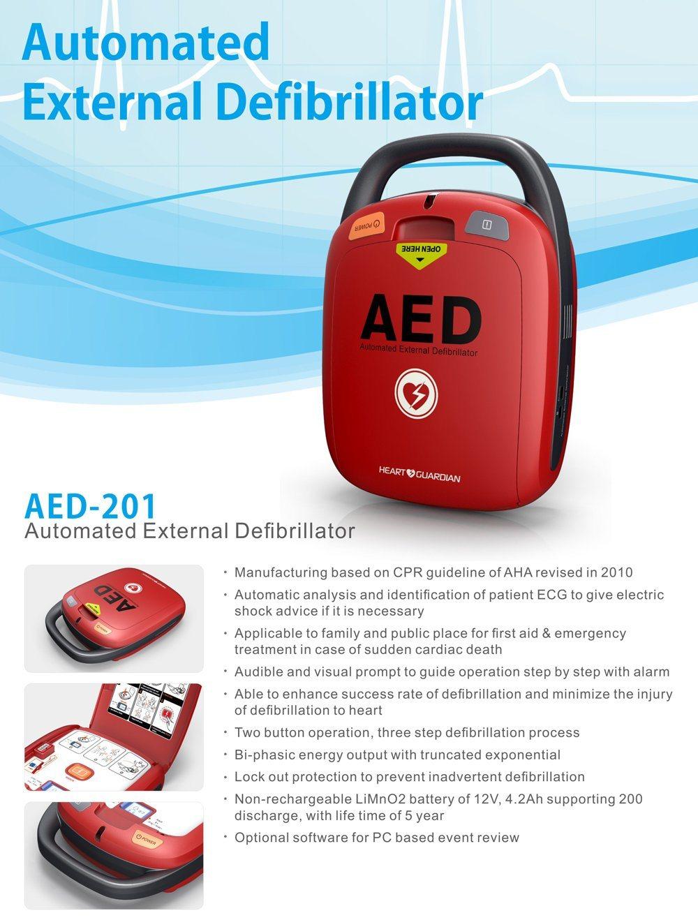 Portable Aed Automated External Defibrillator with Monitor