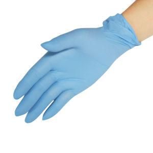 Disposable Blue Nitrile Gloves Powder Free Latex Free Clear Vinyl 100 Boxed