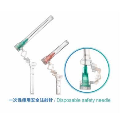 Safety Needle Scalp Vein Set for Fluid Infusion on Head with Safety Valv Syringe Needle
