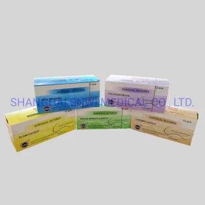 CE&ISO Certification Disposable Synthetic Absorbable Medical Polydioxanone Surgical Suture with Needle