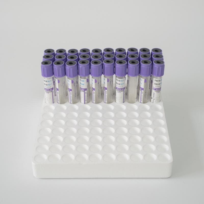 EDTA Tube Vacuum Blood Collection Tube EDTA K3/K2 Tube Lavender Cap 2ml