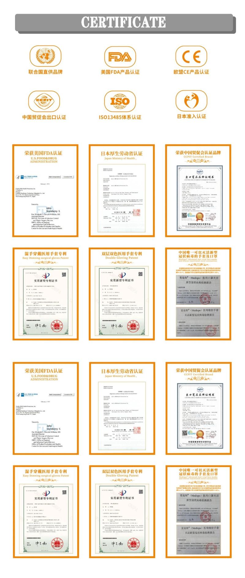 Single-Use Sterile Rubber Surgical Powder Free Gloves Wholesale