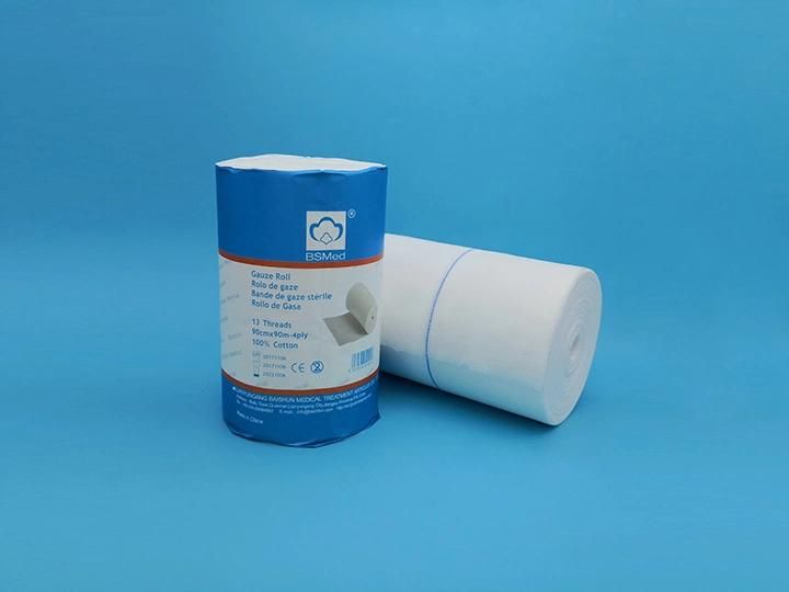 Factory Supply 100% Cotton Medical Absorbent Gauze Roll for Hospital Use