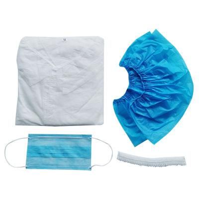 ISO13485 Factory Wholesale Disposable Medical PP Visitor Kit Visiting Coat Visitor Set Non Woven PPE Kit Isolation Gown Protective Clothes