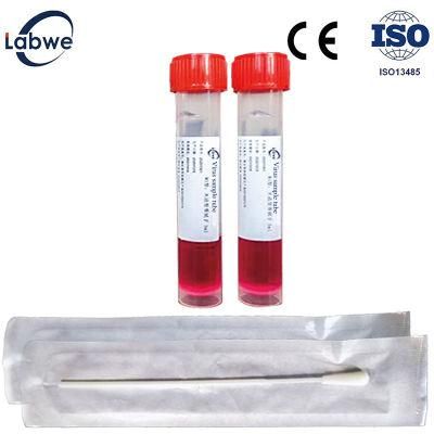 10ml Universal Transport Tube Media Viral Sampling Test Kits with Nasal Nasopharyngeal Swabs