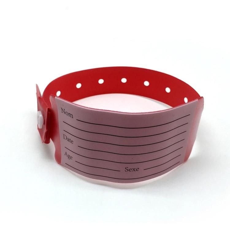 PVC Material Professional Wristbands Hospital ID Wristbands