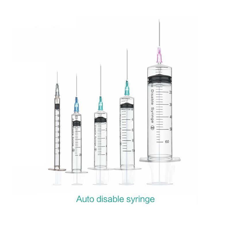 Auto Disable 0.5ml 1ml Vaccine Syringe with Needle CE ISO